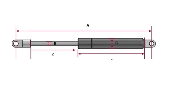 Gas spring Protempo 881.053.813.900 1300N