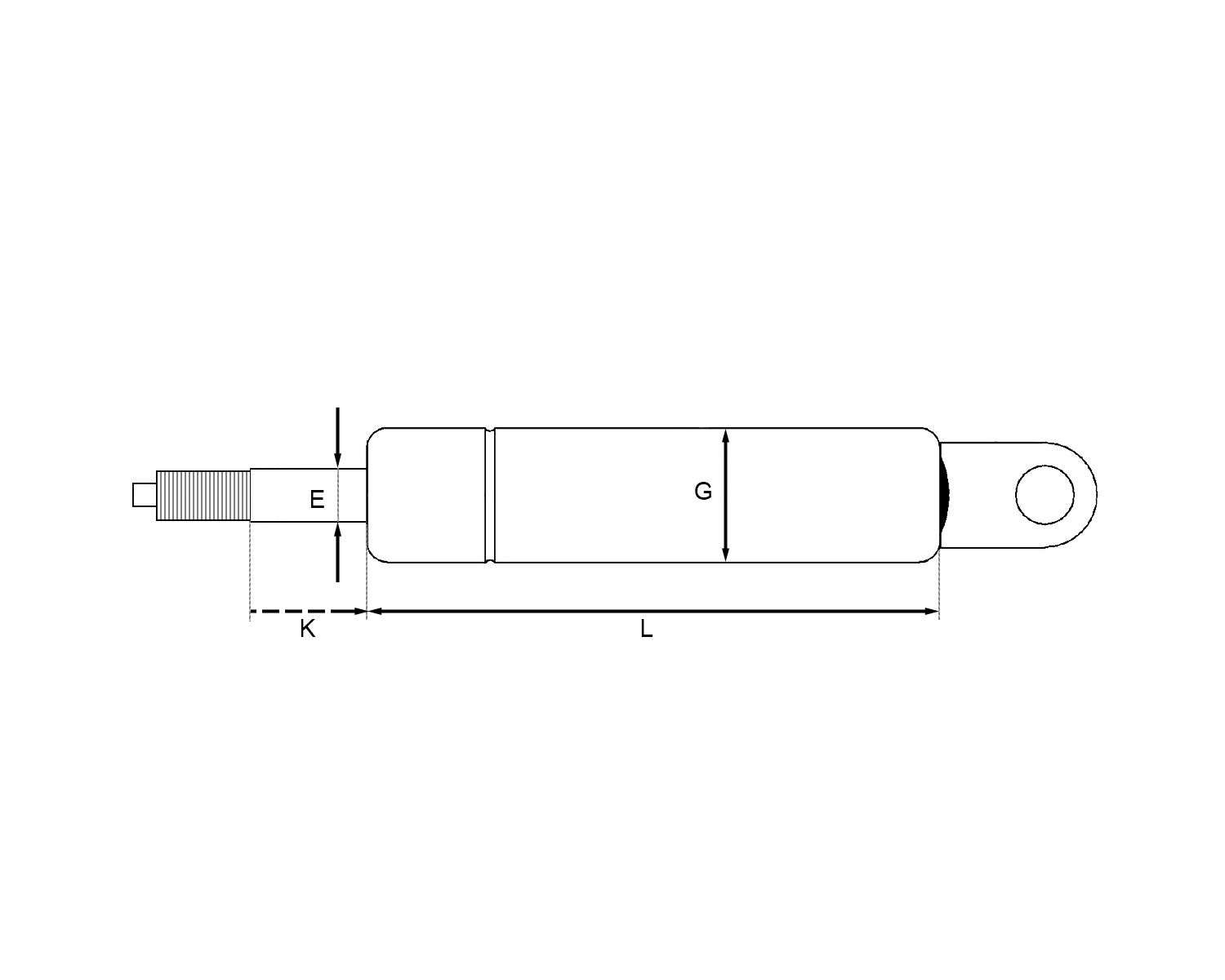Gasfeder Aratron 1028560 600N