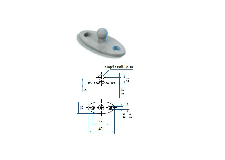Befestigungsteil Stabilus 5639QH