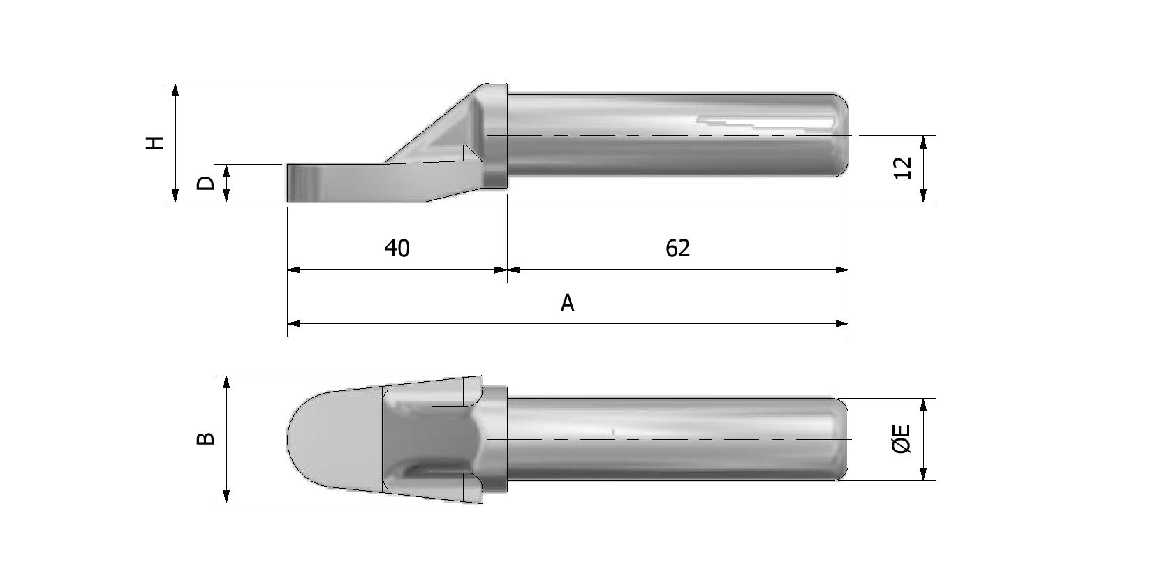 Technical image of Gudgeon ø15 with reference number 327160