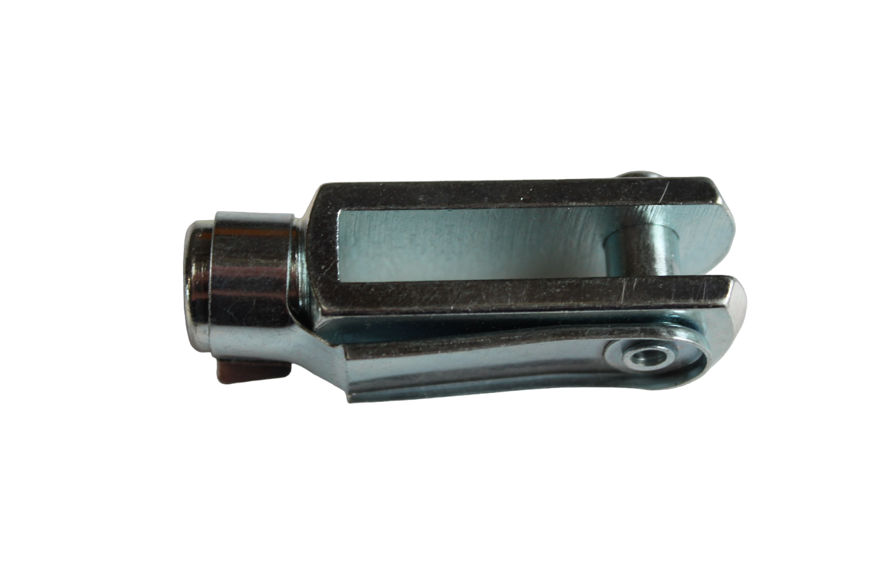 End fitting fork head M8, D48, galvanised