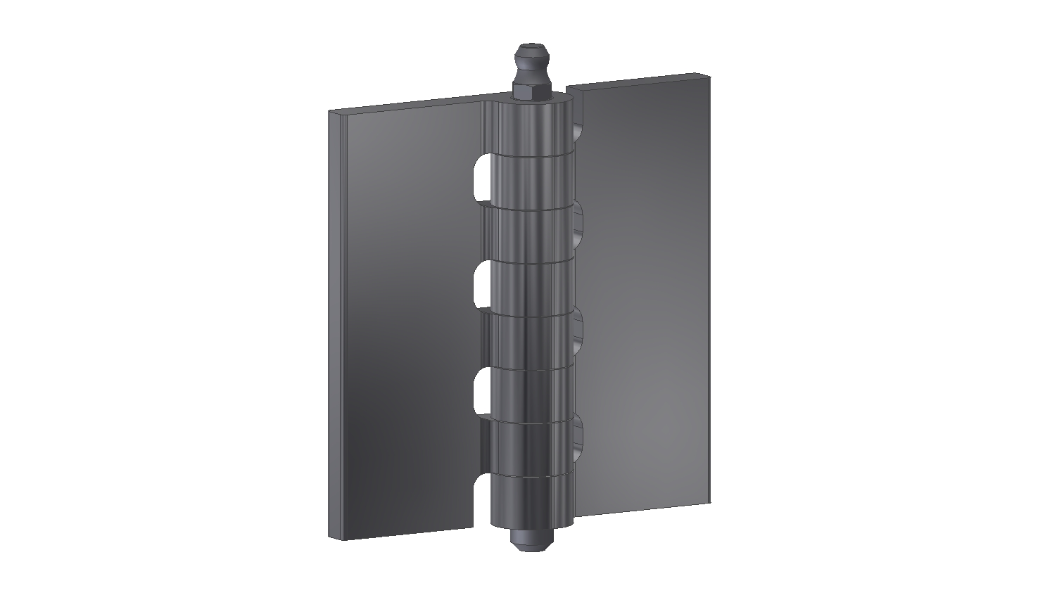 Profilscharnier 80x40x6x8 mm mit Schmierstift, Schmiernippel