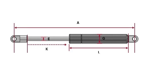 Gasfeder Hahn (G) 14-28 300 1 750 AU27 AB16 1500N