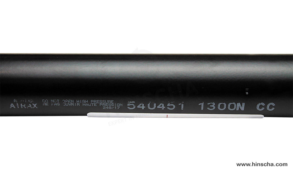 Vérin à gaz ø 14-28, 1300N,K100,oeillets ø10,A300