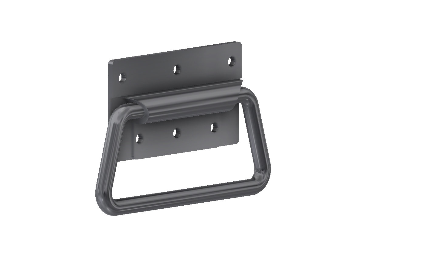 Pull handle, stainless steel, with backplate with reference number 431100