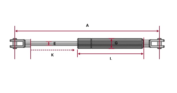 Gas spring Protempo 881.057.425.033 2500N