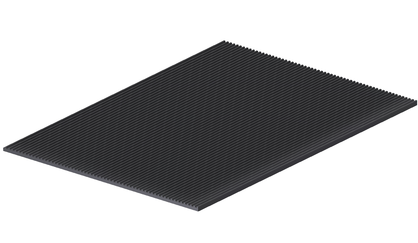 Rubber mat, thin ribbed with reference number 240110