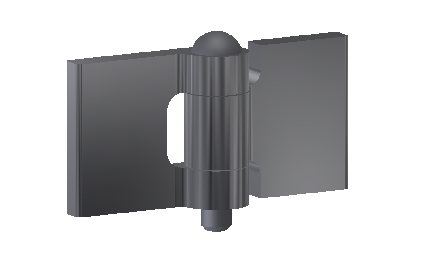 Charnière à souder 30x30x5x6 mm avec goupille inox