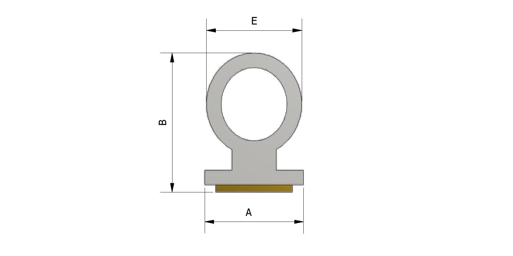 Dessin technique - Joint en caoutchouc Ø15 mm, adhésive avec numéro de référence 220470