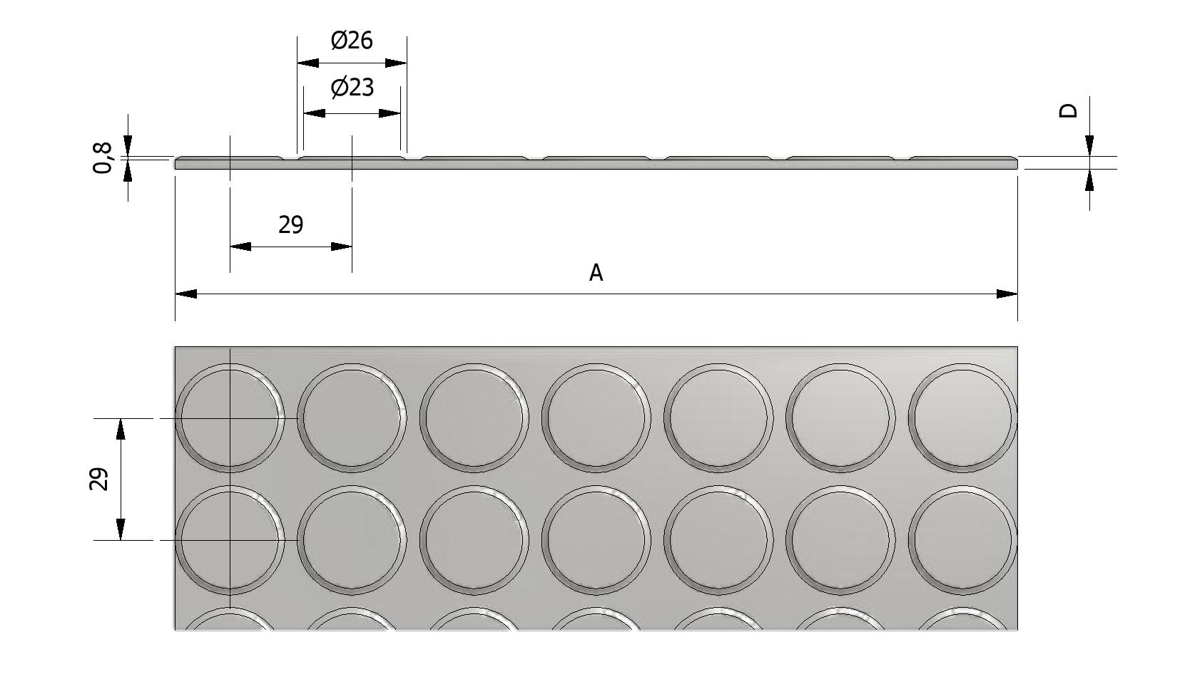 Technical image of Rubber mat with studs with reference number 240081