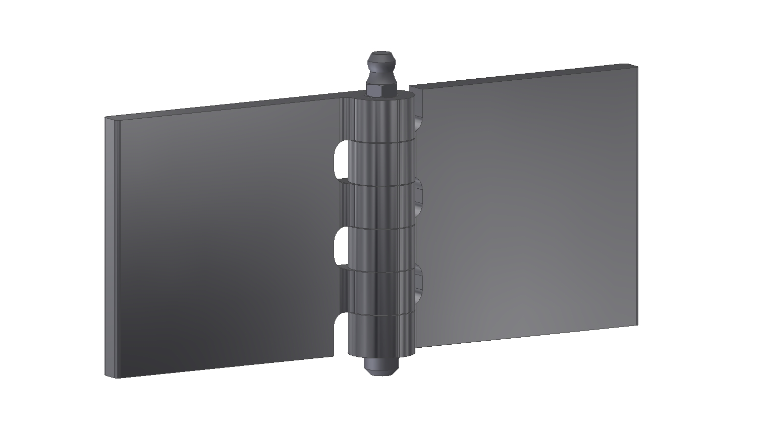 Profilscharnier 60x70x6x8 mm mit Schmierstift, Schmiernippel