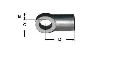 Zamak Oog M8 D25 SW18 dia 10 mm