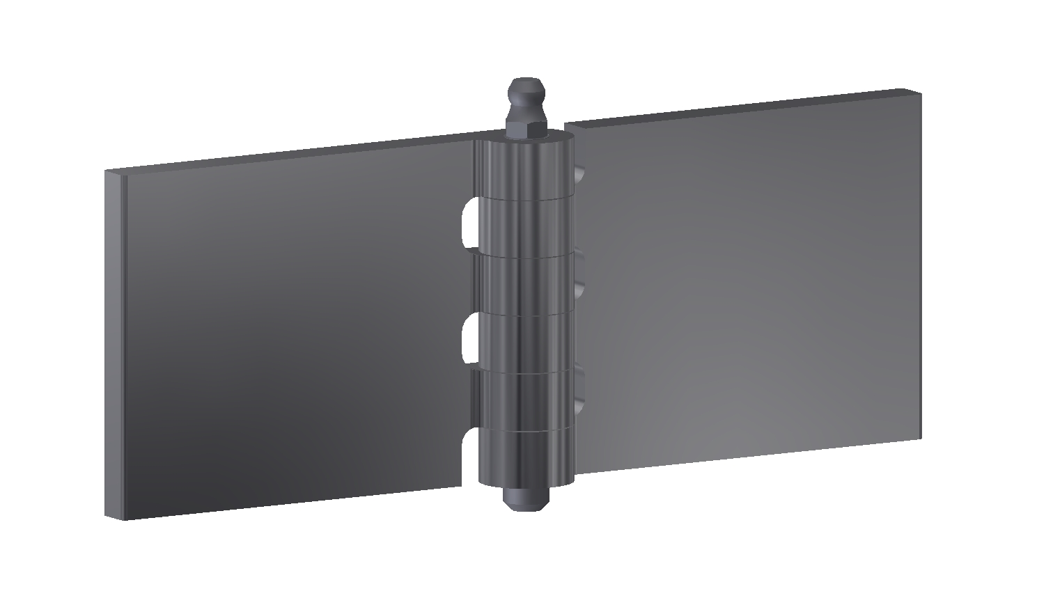 Profilscharnier 60x80x7x8 mm mit Schmierstift, Schmiernippel