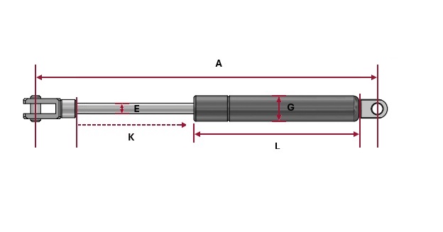 Gasfeder Stabilus 8198YJ 0155N