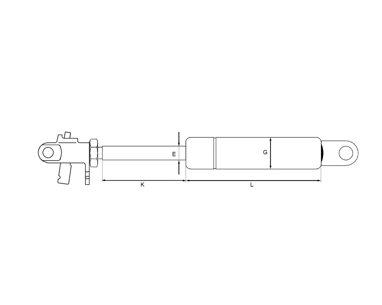 Gasfeder Stabilus Bloc-o-lift 4815UR  0400N