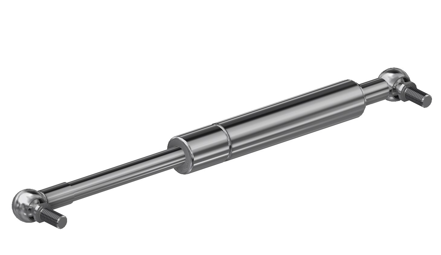 Verin à gaz ø14 - ø28 - embout rotule - gris avec numéro de référence 850320