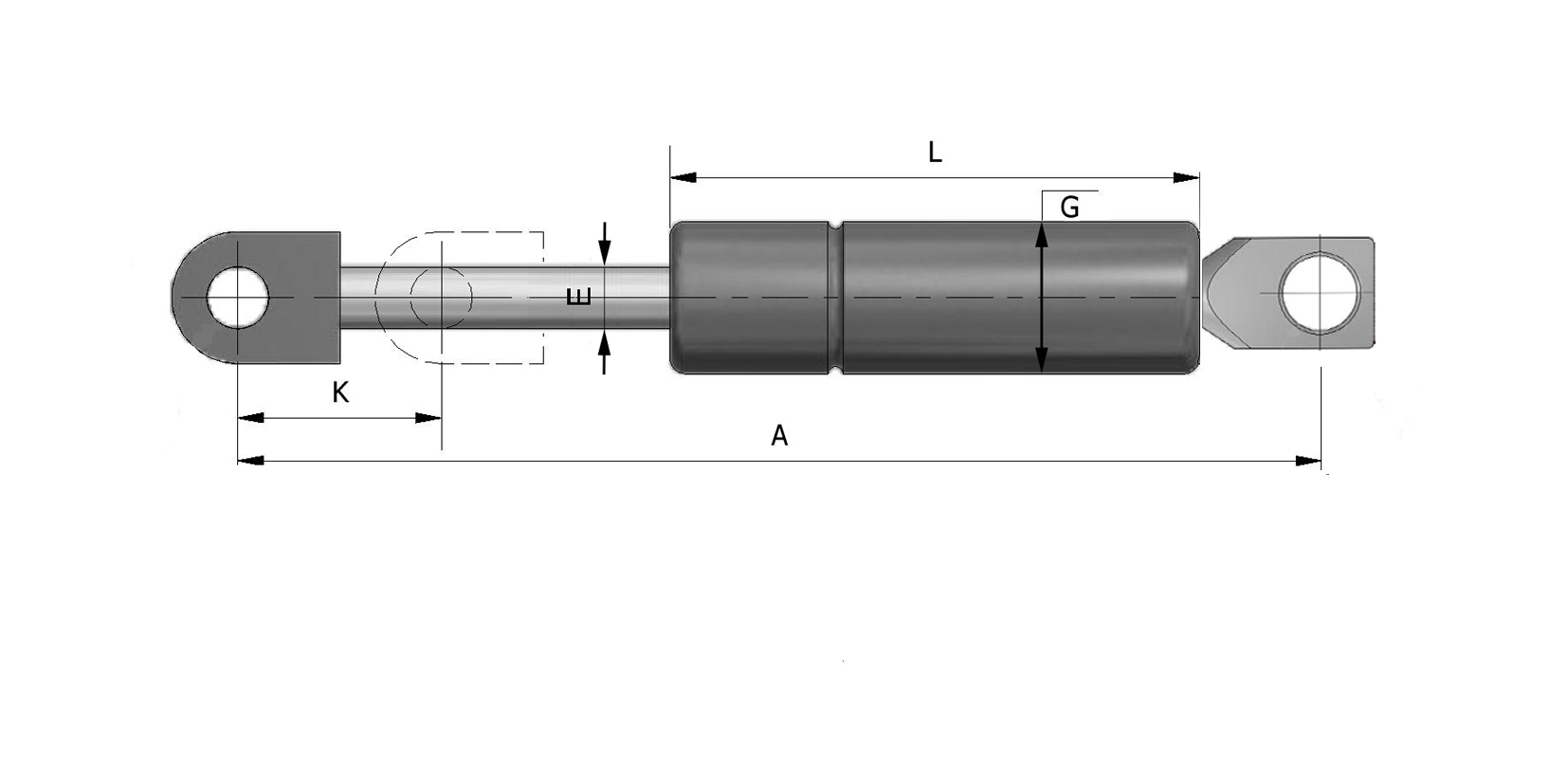 Gasfeder Stabilus Stab-o-shoc 9899FX Dämpfer