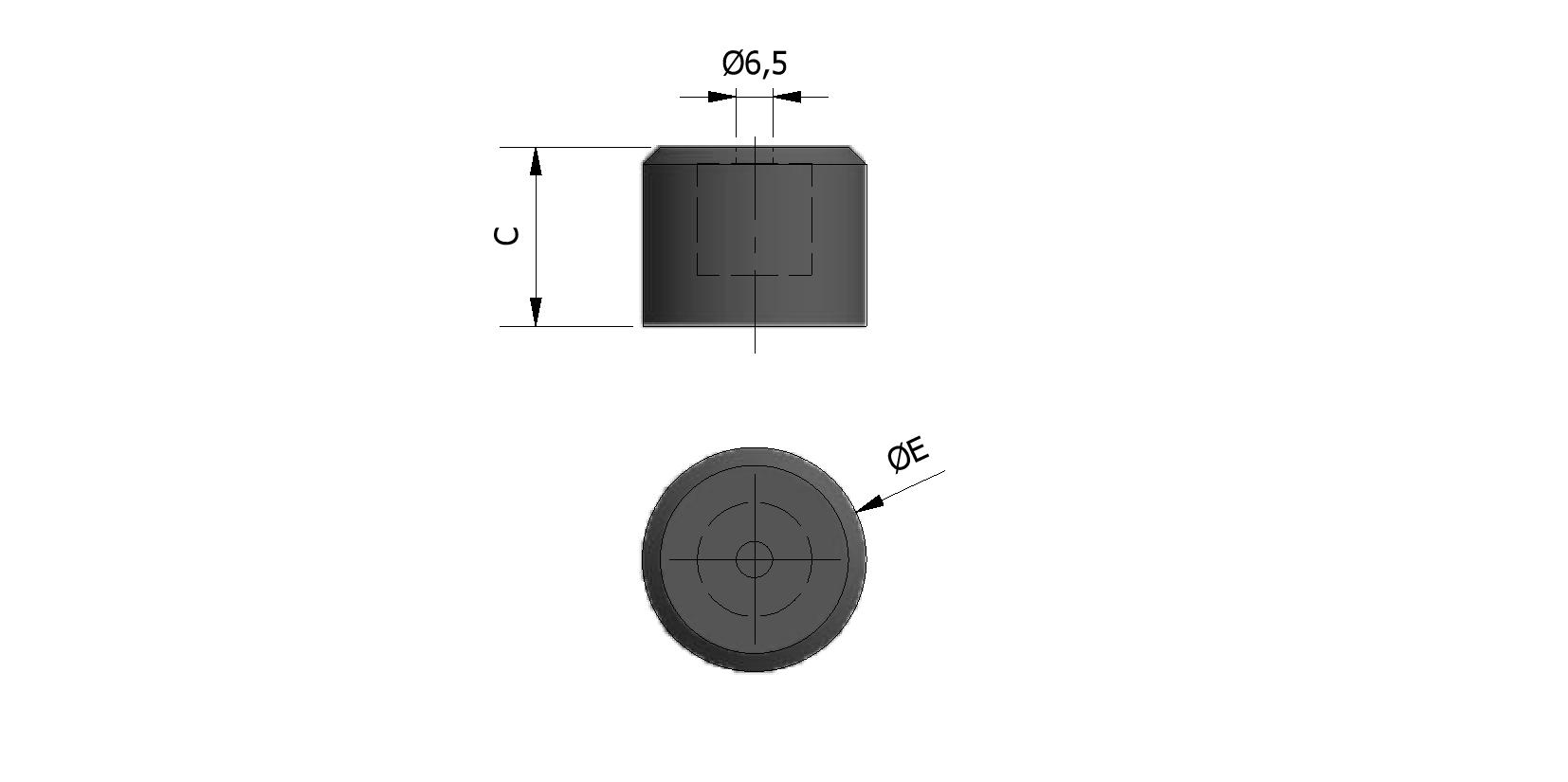 Technical image of Door retainer, housing, rubber with reference number 460060
