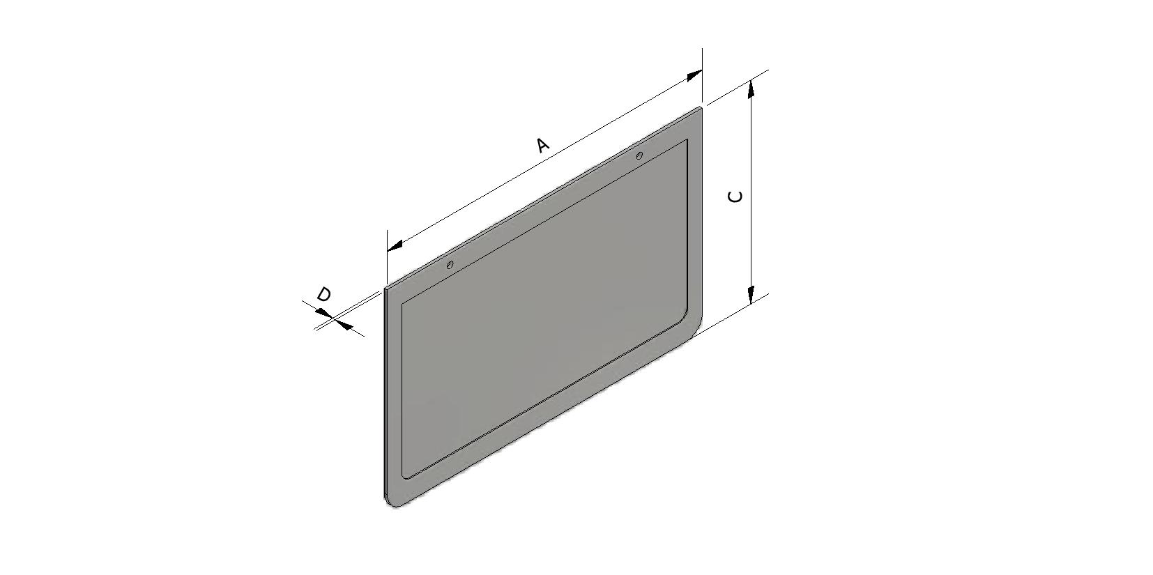 Dessin technique - Bavette de garde-boue avec numéro de référence 230121