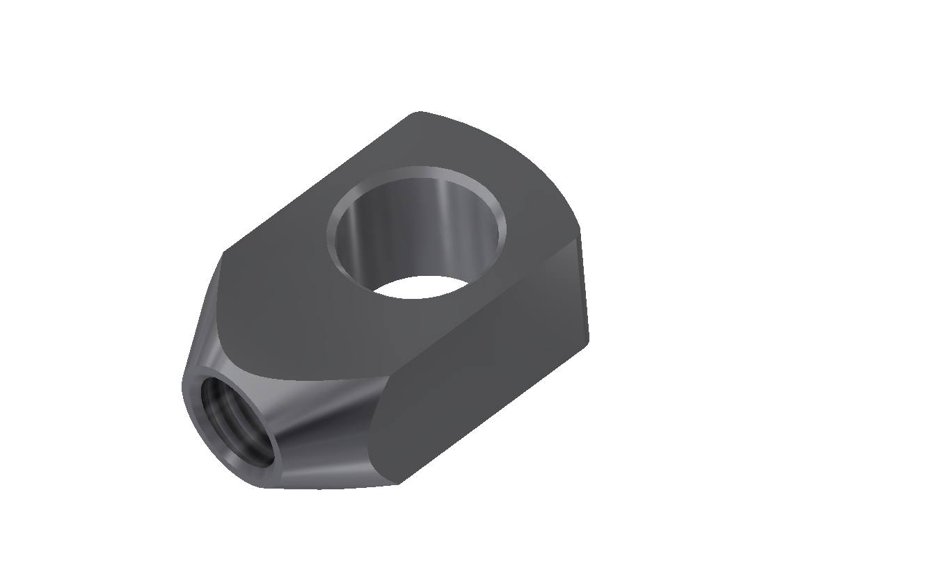 Oeil phase/plat acier D16xB10mm M6, ø8 mm