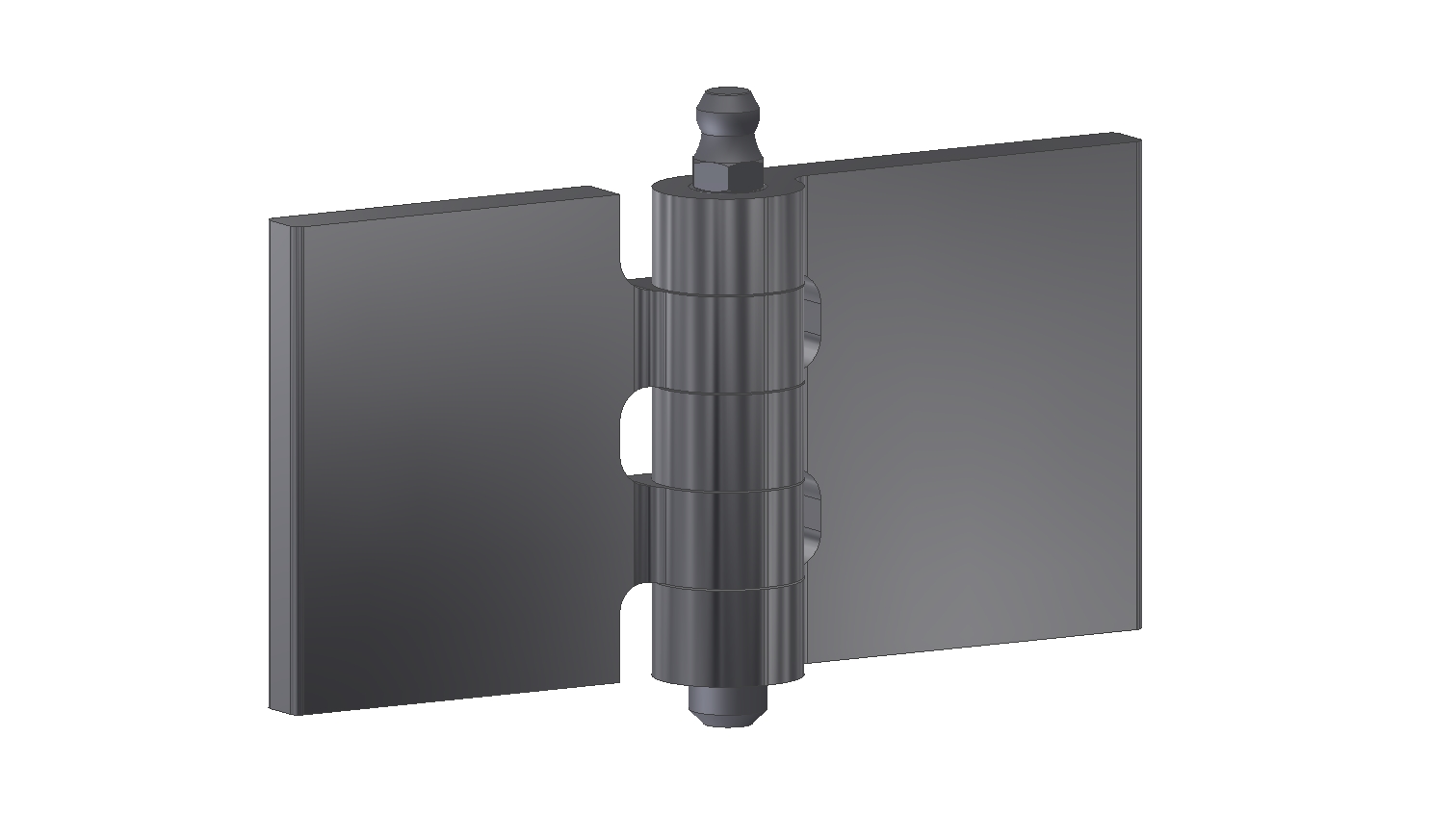 Profilscharnier 50x50x6x8 mm mit Schmierstift, Schmiernippel Profilscharnier 50x50x6x8 mm mit Schmierstift, Schmiernippel