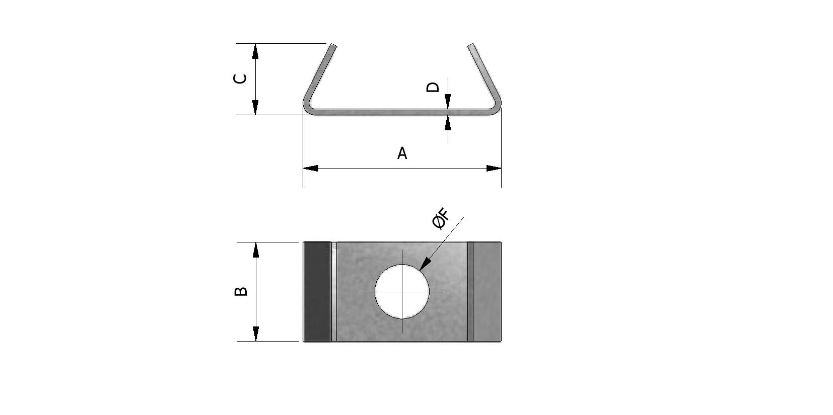 Bloc serre-tube, fixation en inox,ø35, B50xA100