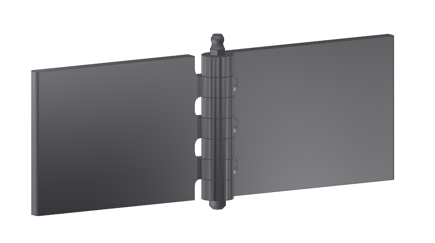 Profilscharnier 70x100x6x8mm mit Schmierstift, Schmiernippel