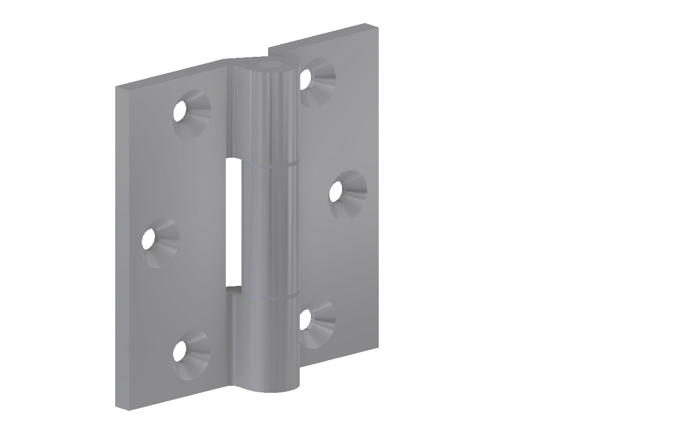 Charnière aluminium, épaisseur 5mm, 80x80 avec numéro de référence 340007