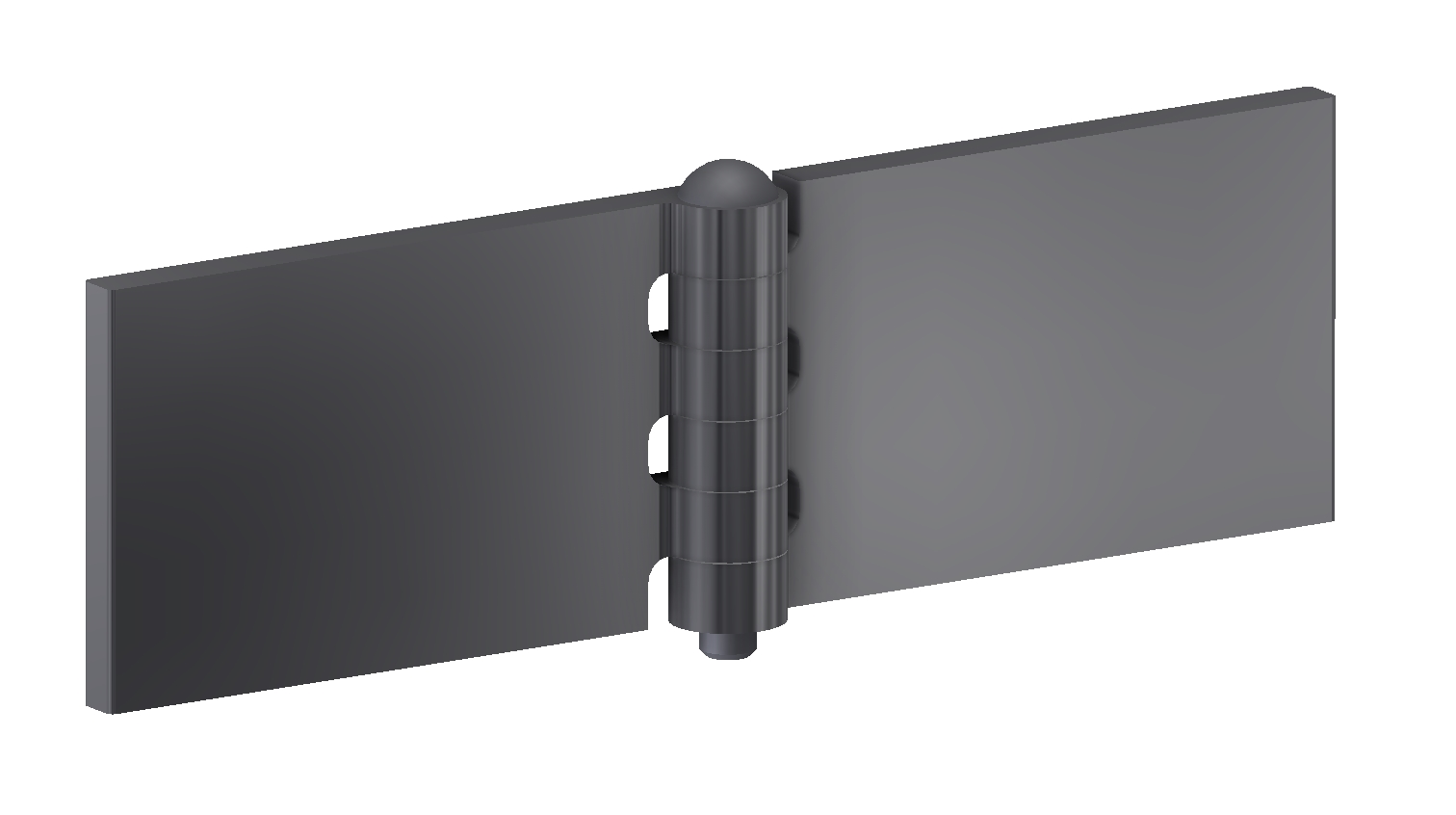 Profilscharnier 60x100x7x8 mm mit Edelstahl Stift