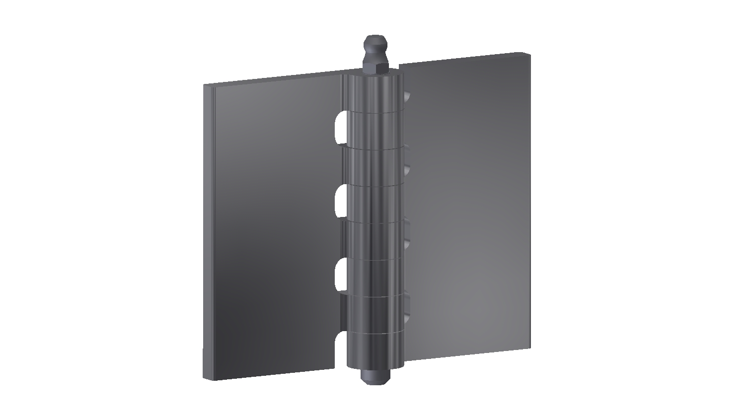 Profilscharnier 80x50x6x8 mm mit Schmierstift, Schmiernippel