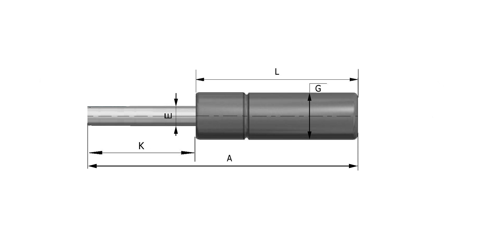 Gasfeder Huwil 16-1 016 12749 200N