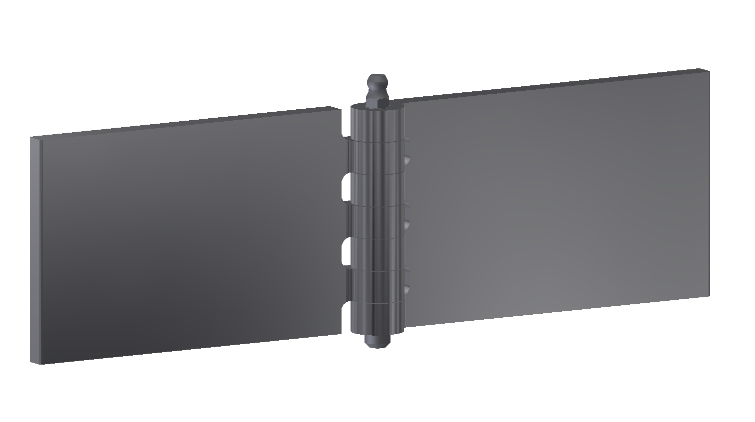 Profilscharnier 70x120x7x8mm mit Schmierstift, Schmiernippel