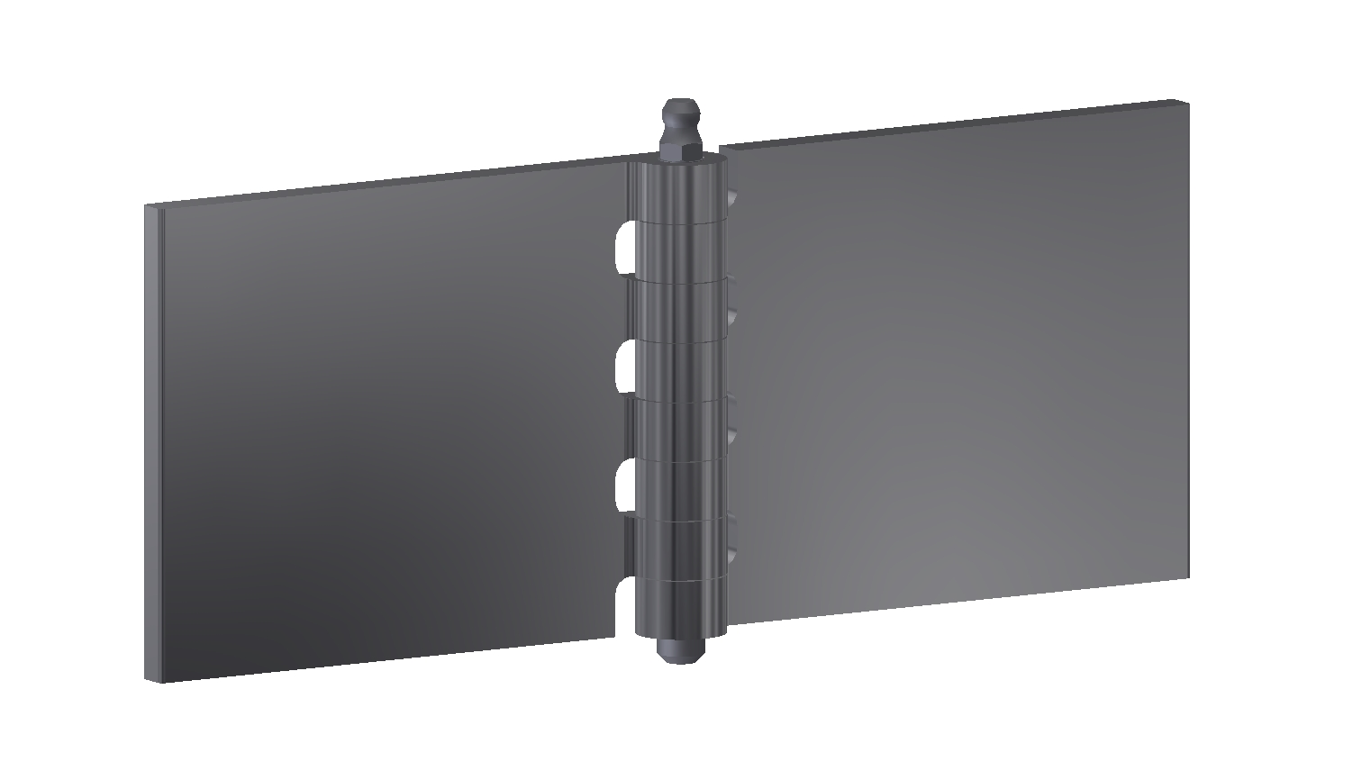 Profilscharnier 80x100x6x8mm mit Schmierstift, Schmiernippel