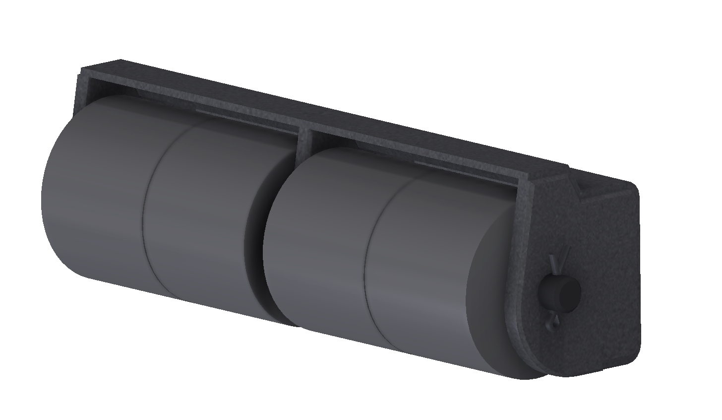 Butoir horizontal avec support en acier zingué à 4 rouleaux en caoutchouc avec numéro de référence 250700