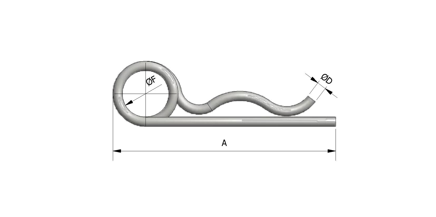Dessin technique - Goupille, double avec numéro de référence 455103