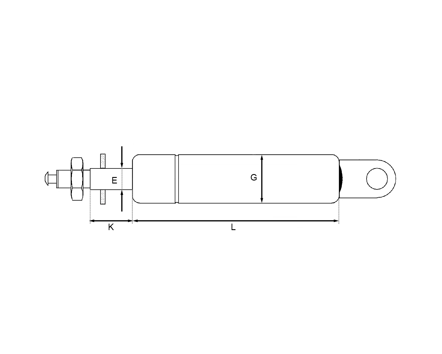 Gasfeder Stabilus Bloc-o-lift 031390 0650N