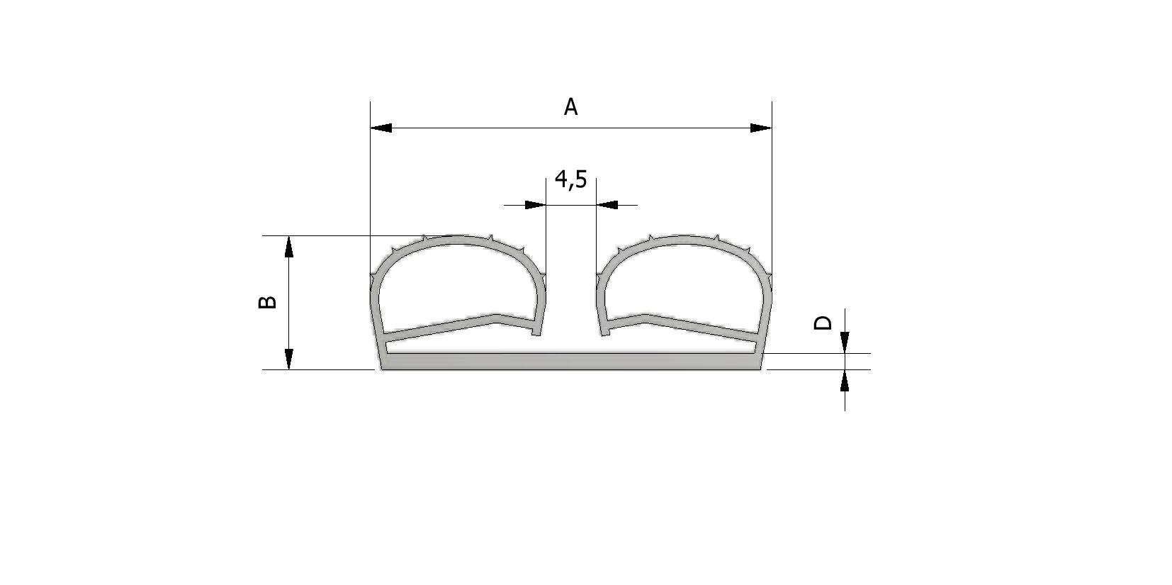 Dessin technique - Joint pour conteneur, largeur 36mm avec numéro de référence 220611