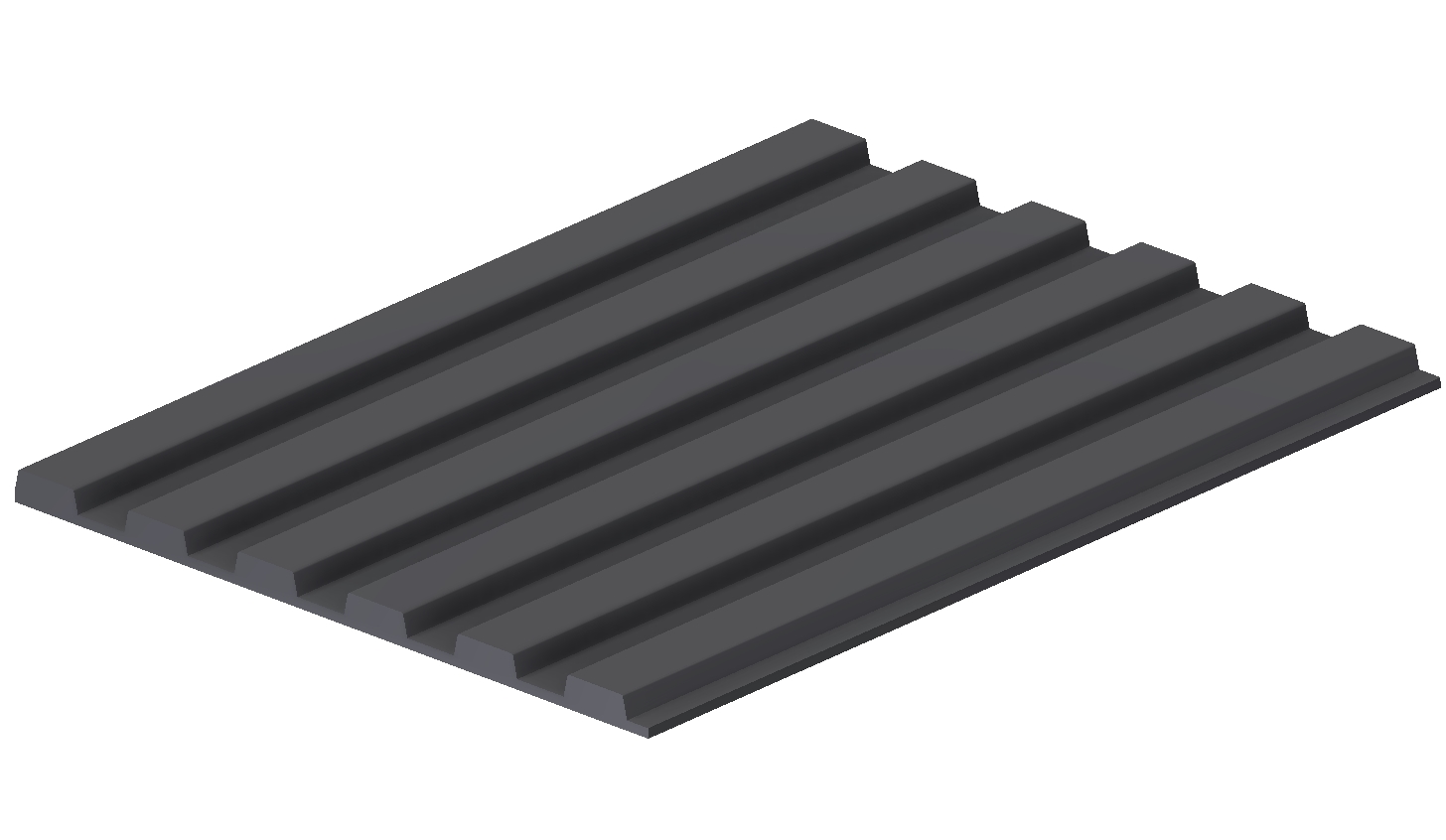 Rubber mat, large ribbed with reference number 240260