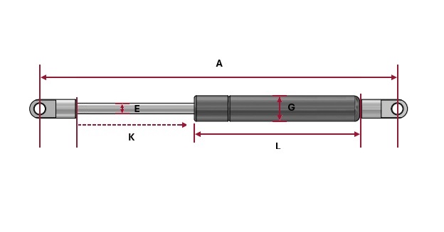 Gasfeder Hahn ref 28 400 950 A A 400N