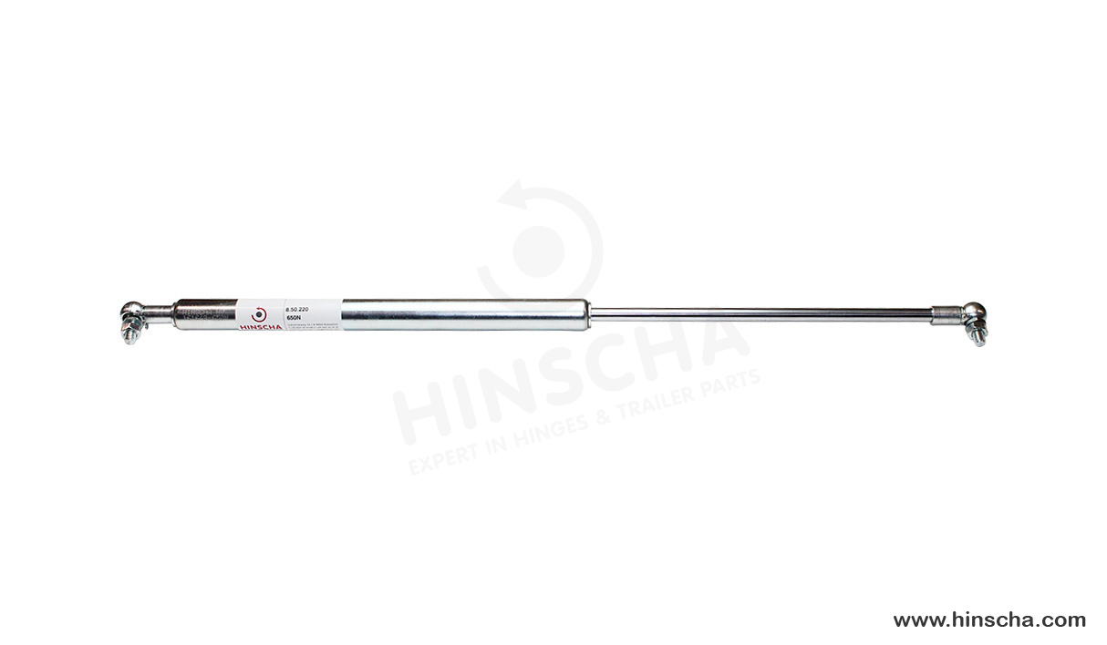 Gasfeder 10mm, A600, 650N, K240 Kugelgelenk M8